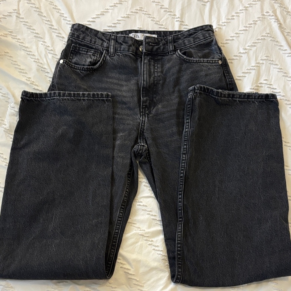 Zara Black Wide-Leg Denim